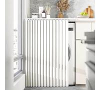 Les Rideaux Anti-poussière sur Mesure avec Rails sont faciles à Installer et conviennent aux armoires-White- W140cmxH80cm