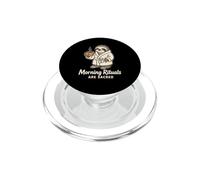 Les rituels du Matin sont sacrés Funny Sloth Coffee Animal PopSockets PopGrip pour MagSafe