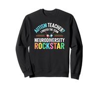 Les rochers Mignons pour Professeur d'autisme préfèrent la néurodiversité Rockstar Sweatshirt