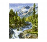 Schipper 609130883 Peinture par numéros - Rocky Mountains - Photos de peinture pour adultes - Pinceaux et peintures acryliques - 40 x 50 cm