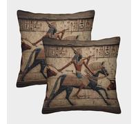 Les Rois de l'Égypte Ancienne chevauchaient comme des Vache-Boys Housse De Coussin Décorative 45x45cm Paquet De 2,adaptée pour Chambre À Coucher,canapé,Chaise,Voiture,lit,Jardin () Taies d'oreiller