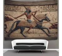 Les rois de l'Égypte antique montaient à cheval comme des Vache-boys Murale À Suspendre, Tapisserie Esthétique,pour Chambre Dortoir Fête Décoration De La Maison Pour Le Salon 180cmx230cm