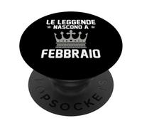 Les Rois sont nés en février Anniversaire Italie PopSockets PopGrip Adhésif