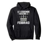 Les Rois sont nés en février Anniversaire Italie Sweat à Capuche