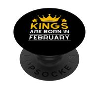 Les Rois sont nés en février PopSockets PopGrip Adhésif
