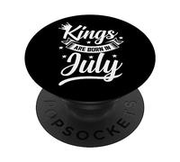 Les Rois sont nés en Juillet PopSockets PopGrip Adhésif