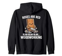 Les Roses Amusantes pour Le Travail du Bois sont des Jeux de Mots Rouges Kawaii Menuiserie Sweat à Capuche