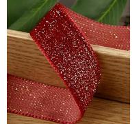 Les rubans de velours doux, Ruban de velours à paillettes dorées de 5 mètres for bricolage, artisanat, couvre-chef, accessoires, vêtements, chapeaux, couture, garnitures, matériaux(Brick red,16mm)