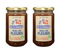 Les Ruchers du Luberon - Miel Bio & Français 400 g - Fleurs (Lot de 2)