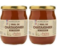 Les Ruchers du Luberon - Miel de Châtaignier 750 g - Miel de Cru Francais - Naturel - Non Filtré - Naturellement Cristallisé (Lot de 2)