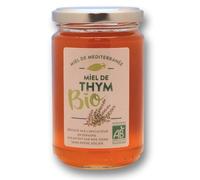 Les Ruchers du Luberon Miel de Thym Bio 400g - Récolté en Espagne - Certifié AB Agriculture Biologique - Récolté par des Apiculteurs Partenaires - Riche en Thymol Naturel