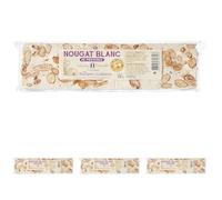 Les Ruchers du Luberon - Nougat Blanc de Provence en Barre 200 g - Nougat Tendre aux Amandes et au Miel de Lavande - Fabrication Artisanale (Lot de 4)