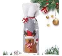 Les Sacs À Vin De Noël,Décoration Réutilisable Pour Les Fêtes Avec Cordon Coulissant | Sacs À Bouteille De Vin Pour Les Fêtes - Pour Le Mariage, L'Anniversaire, Le Voyage, La Fête Et Le Nouvel