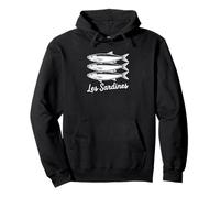Les Sardines French Bistro Nautical Seafood Art Sweat à Capuche