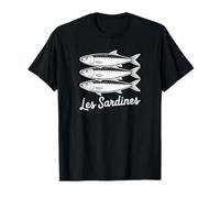 Les Sardines French Bistro Nautical Seafood Art T-Shirt