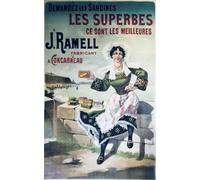 LES SARDINES RAMELL CONCARNEAU Affiche Poster Reproduction - Format 50X70 cm sur Papier Luxe 300 GR. Qualité supérieure. Tous formats possibles. Nous Contacter.