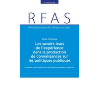 Les savoirs issus de l’expérience dans la production de connaissances sur les politiques publiques - Marie Jauffret-Roustide - Documentation Francaise - broché - Revue