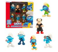 Les Schtroumpfs, Coffret 6 Figurines 5,5 cm, Dont 1 Exclusive, modèles aléatoires, Jouets pour Enfants à partir de 3 Ans, PUF14, Bleu
