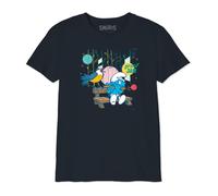 Les Schtroumpfs « Forest Jam » BOSMURFTS025 T-Shirt Garçon, Navy, Taille 08 Ans