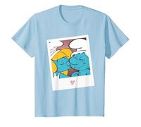 Les Schtroumpfs Hefty and Schtroumpfette Kids T-Shirt, Enfant, Bleu Céleste, 8 Ans