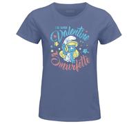 Les Schtroumpfs « I Am Your Valentine Smurfette » WOSMURFTS021 T-Shirt Femme, Denim, Taille M