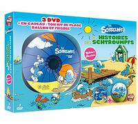 Les Schtroumpfs – Coffret 3 DVD – Édition limitée – Kit de plage (ballon et frisbee)