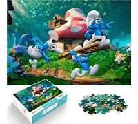 Les Schtroumpfs Puzzle 1000 Pièces - Elfe dans la Maison Champignon pour Adultes et Enfants - Jeu Éducatif Famille Décoration 38x26cm