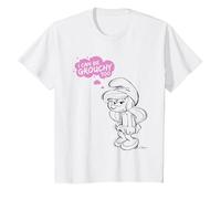 Les Schtroumpfs Schtroumpfette I Can Be Grouchy Too Kids T-Shirt, Enfant, Blanc, 4 Ans