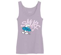 Les Schtroumpfs « Spray Poster » WOSMURFTK001 Débardeur Femme, Lila, Taille M