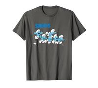 Les Schtroumpfs Tous excités T-Shirt, Homme, Asphalte, 5XL