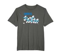 Les Schtroumpfs Tous excités T-Shirt, Homme Grandes Tailles, Asphalte, 5X Tall