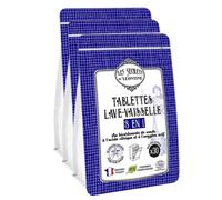 LES SECRETS DE LEONTINE Tablettes Lave-Vaisselle 3 en 1, Bicarbonate de Soude, Acide Citrique & Oxygène Actif, Sans Parfum, 3 x 30 Lavages (= 90 Lavages), 90 Tablettes