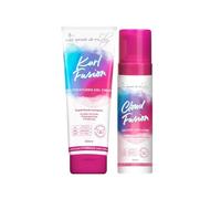 Les Secrets De Loly - Lot Kurl Fusion & Cloud Fusion + Trousse - Crème Gel & Mousse coiffante - Hydratation, nutrition, définition, fixation longue durée - +98% ingrédients naturels - 250ml & 200ml