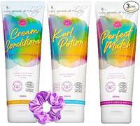 Les Secrets De Loly - Mon Match Programme - 1 Cream conditioner 250 ml + 1 Kurl potion 250ml + 1 Perfect match 250ml + Chouchou Offert Couleur Aléatoire