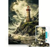 Les Secrets du Vieux Phare Puzzle de 1000 pièces pour Adultes Jeu de réflexion apaisant et divertissant Cadeau d'anniversaire de qualité supérieure 50x75cm