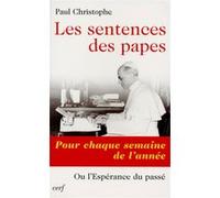 Les sentences des papes Paul Christophe (Auteur)