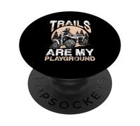 Les sentiers sont Mon Terrain de Jeu pour Les conducteurs de VTT PopSockets PopGrip Adhésif