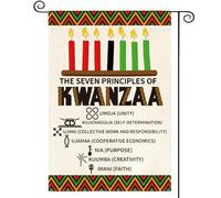 Les Sept Principes De Kwanzaa : L'Unité Des Noirs Africains Garden Flag Double Face Drapeau De Jardin Couleurs Vives Drapeaux Pour Célébrations Extérieur Mur 30X45Cm