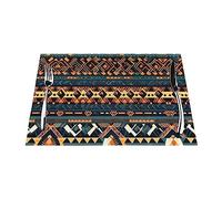 Les sets de table tissés en PVC à texture tribale africaine sont imprimés et peuvent ajouter de la décoration à votre table de salle à manger.