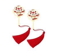 Les signes, Marque-pages en métal avec pompon, motif souris multicolore, 21 x 4,8 cm, lot de 2, coffret cadeau