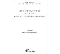 Les significations du "corps" dans la philosophie classique