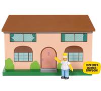 Les Simpson - Maison des Simpson et Salon Diorama - Échelle 2,5 pouces - Inclus Jouet Figurine Articulée Homer et Accessoires - Licence Officielle - Cadeau pour Enfants et Collectionneurs - 3 Ans +