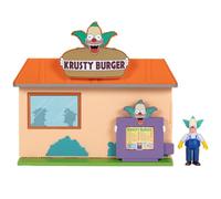 Les Simpsons | Coffret Diorama Krusty Burger et Figurine Krusty | 1 Figurine Articulée Krusty 6,5 Cm + Décor + Accessoires | Licence Officielle | Jouet à Collectionner | Idée Cadeau Enfant dès 4 Ans