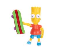 Jakks Pacific - Figurine articulée Bart Simpson 12,7 cm avec skateboard - Boîte de collection