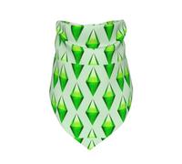 Les Sims Plumbob,Bavoir écharpe Triangulaire à Capuche réglable pour Animaux de Compagnie, Capuche Lavable adaptée aux Chiens et Chats de Petite, Moyenne et Grande Taille