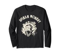 Les singes Fous des Grandes Villes sont bruyants Manche Longue