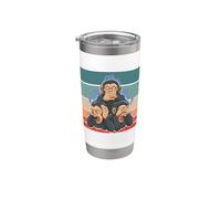 Les singes ne voient aucun mal, n'entendent aucun mal, ne Gobelet isotherme en acier inoxydable double paroi