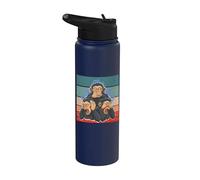 Les singes ne voient aucun mal, n'entendent aucun mal, ne Stainless Steel Insulated Water Bottle