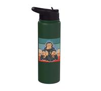 Les singes ne voient aucun mal, n'entendent aucun mal, ne Stainless Steel Insulated Water Bottle