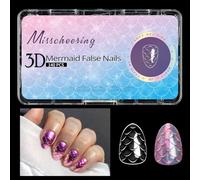 Les Sirènes Appuyent Sur Des Clous Clairs Clairs Clous Ongles Bâton Sur Les Clous Acryliques Faux Ongles Colues Sur Des Ongles Cadeaux Ongles Artificiels En Acrylique Faux Ongle